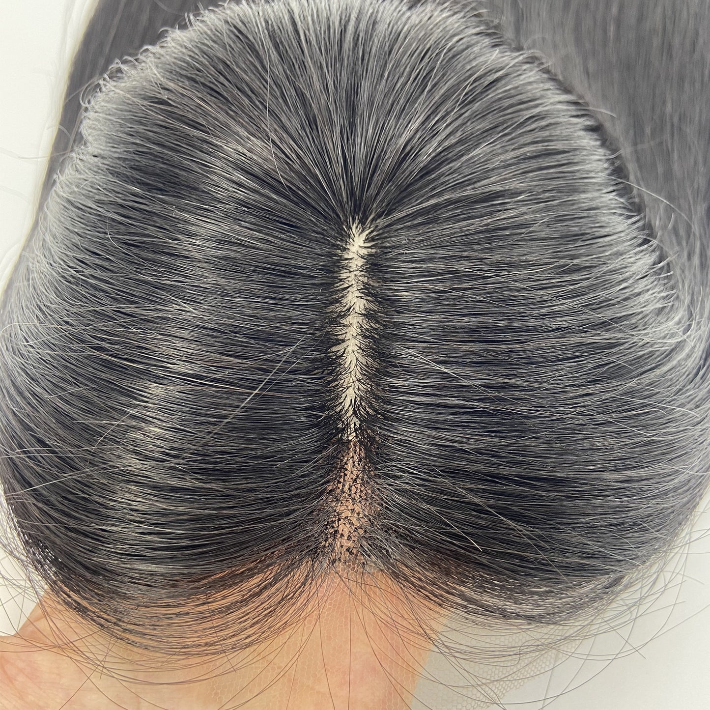 Lace front Silk base with weft back straight topper wig for women human hair virgin hair topper