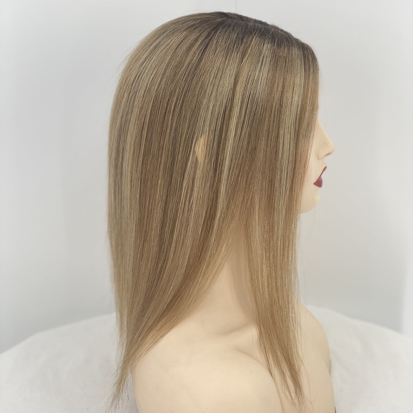5x6 Mono topper wig for women straight human hair topper virgin hair loss