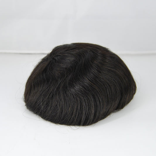 Clearance 9x7 full lace toupee black color hair system for men french lace left part