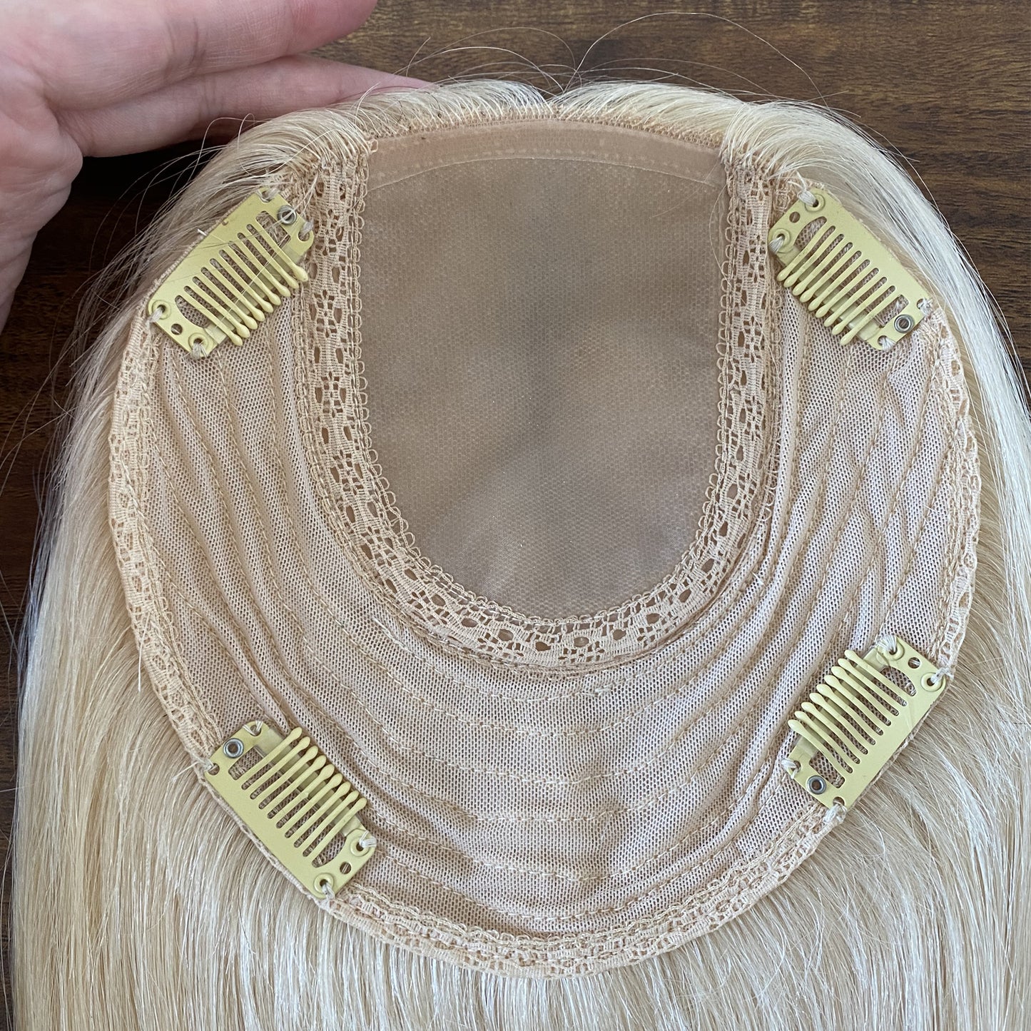 silk base topper with weft back colorful women topper wig human hair straight wig