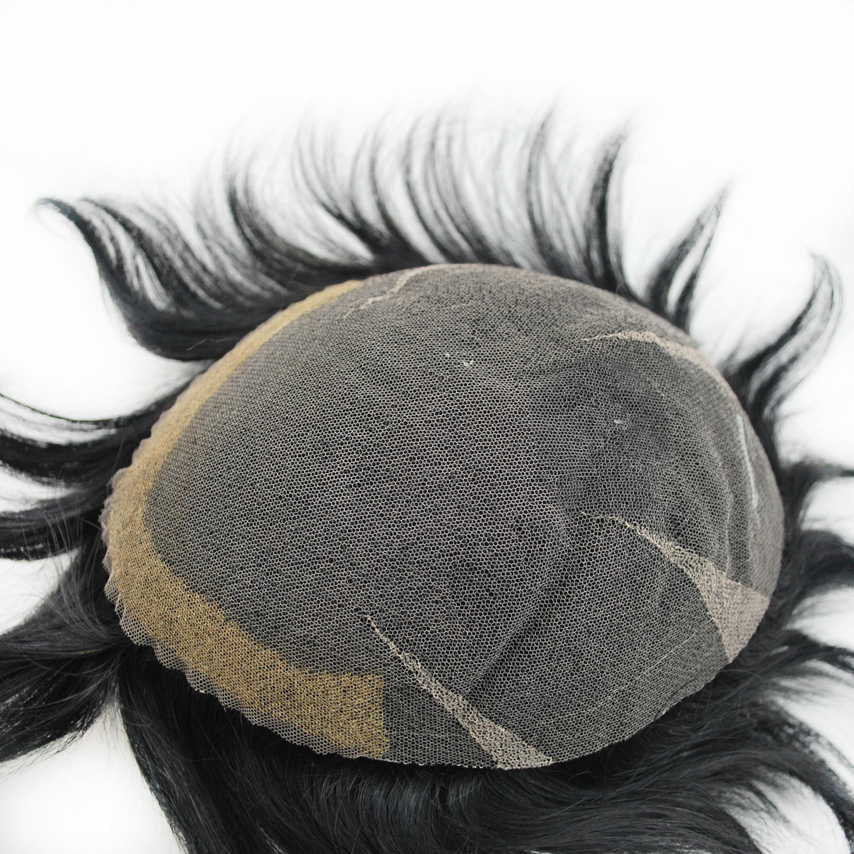 #1 jet black men toupee mixed grey color hair 10%-50% grey mixed men hair system hair replacement
