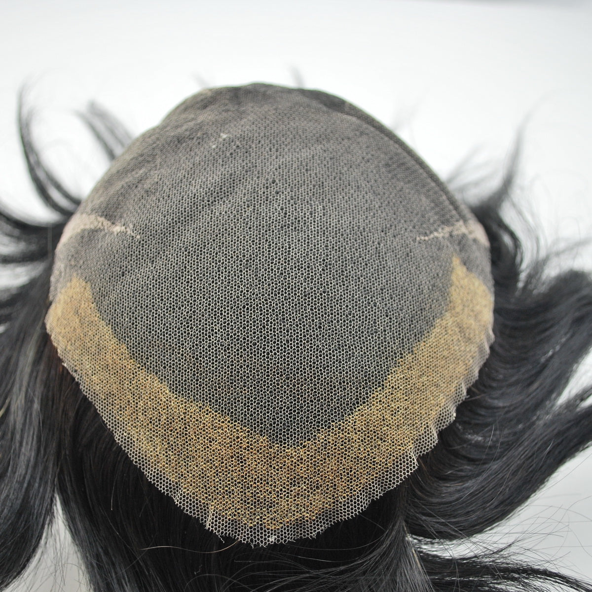 #1 Jet black men hairpiece Swiss lace natural hairline high quality toupee mens hair system