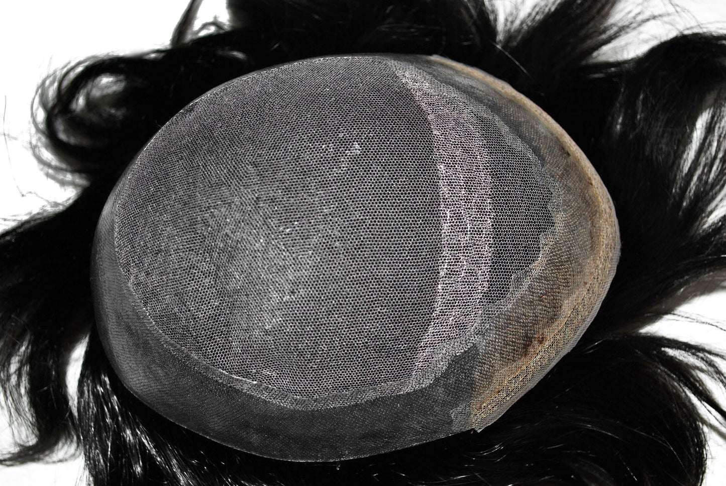 #1 jet black men toupee mixed grey color hair 10%-50% grey mixed men hair system hair replacement