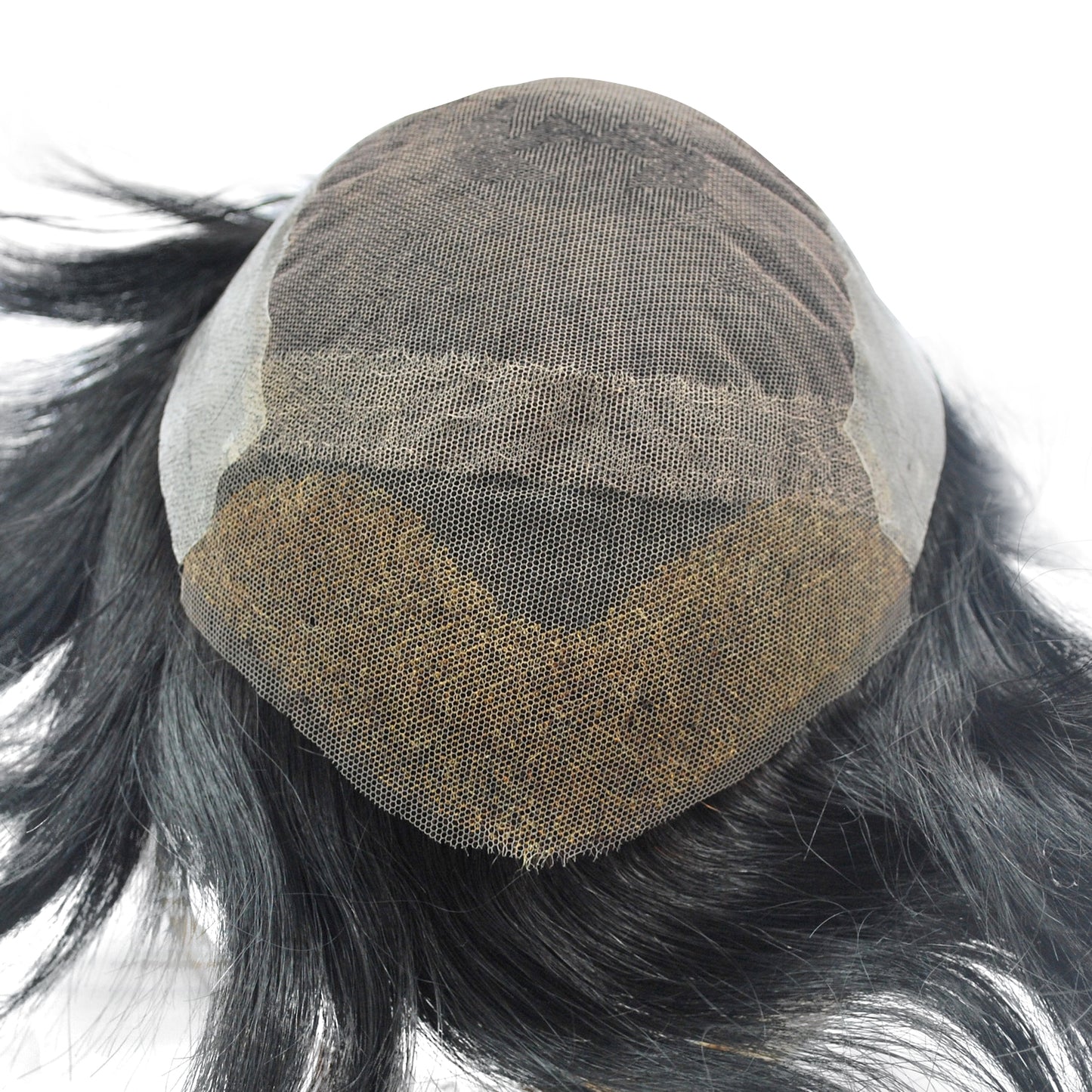 #1 jet black men toupee mixed grey color hair 10%-50% grey mixed men hair system hair replacement