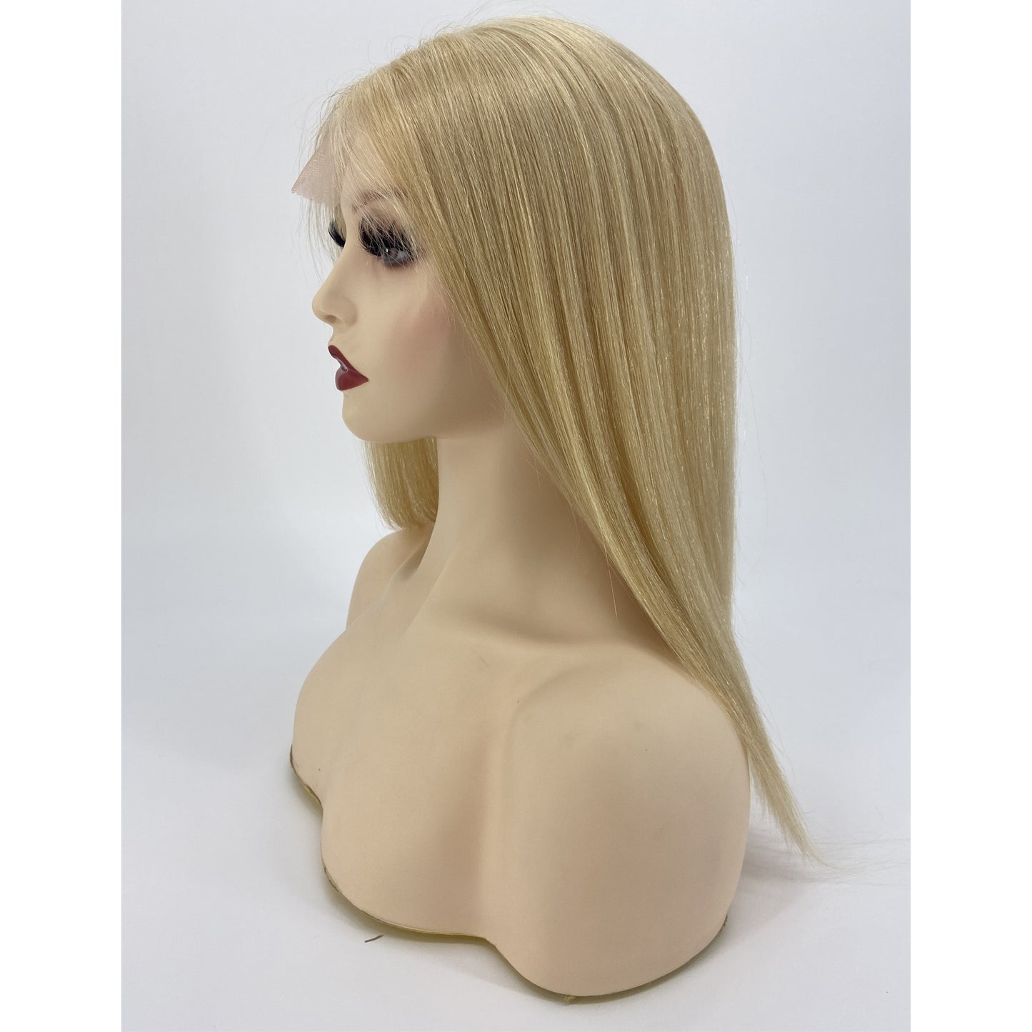 Lace front Silk base with weft back straight topper wig for women human hair virgin hair topper