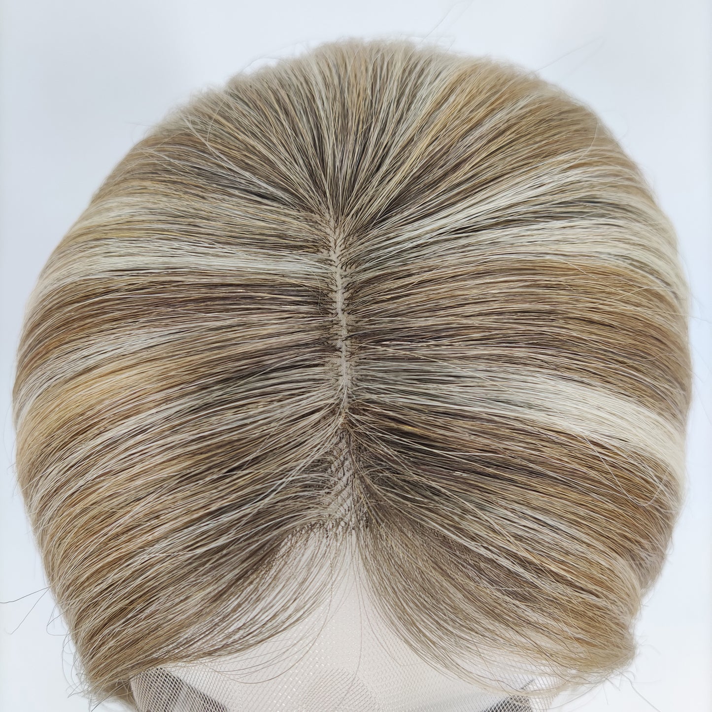 Lace front Silk base with weft back straight topper wig for women human hair virgin hair topper