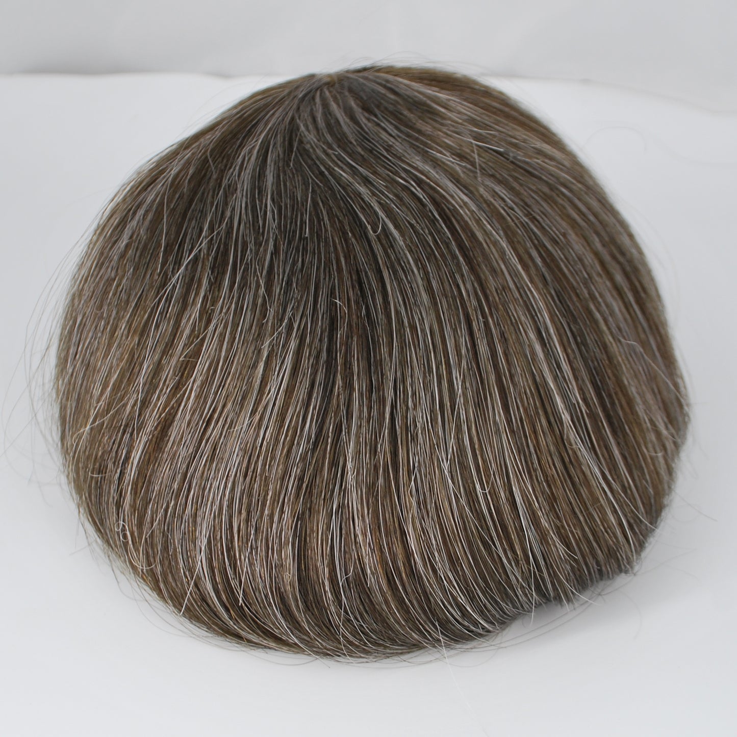Clearance grey mixed men's toupee #2 25% full french lace 11x9 hair system replacement