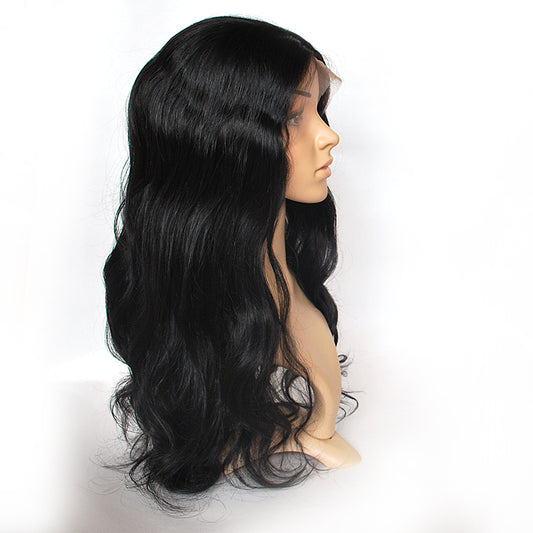 Body Wave Full Lace Human Hair Wig For Women Remy Full Wig Natural Black Color