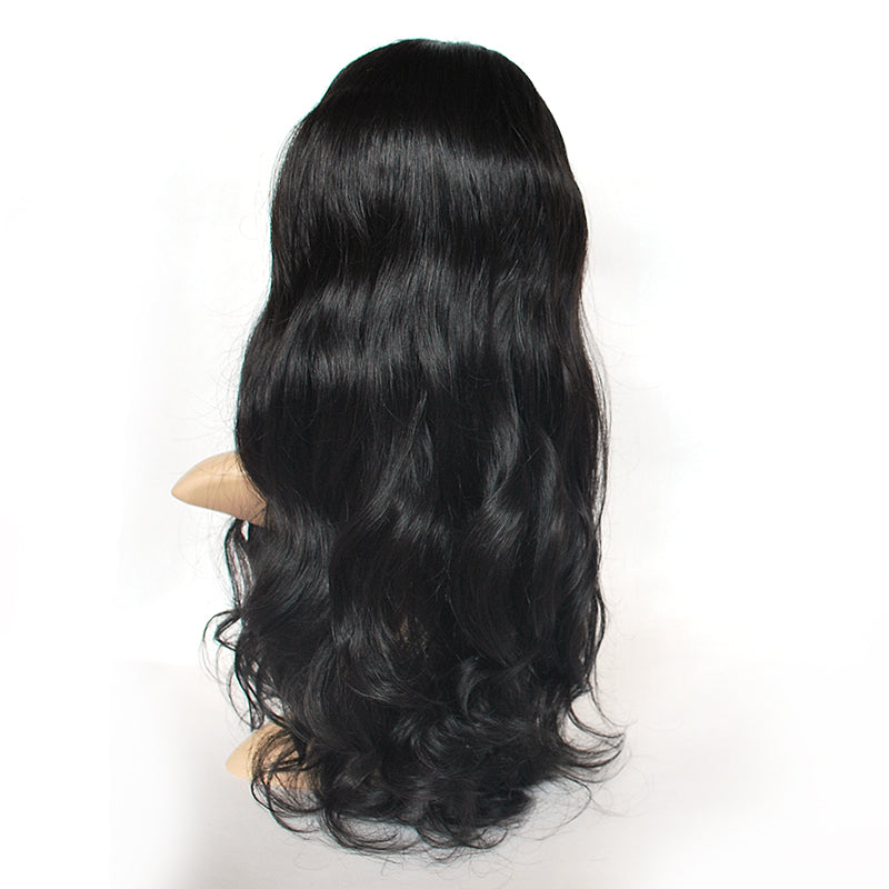 Body Wave Full Lace Human Hair Wig For Women Remy Full Wig Natural Black Color
