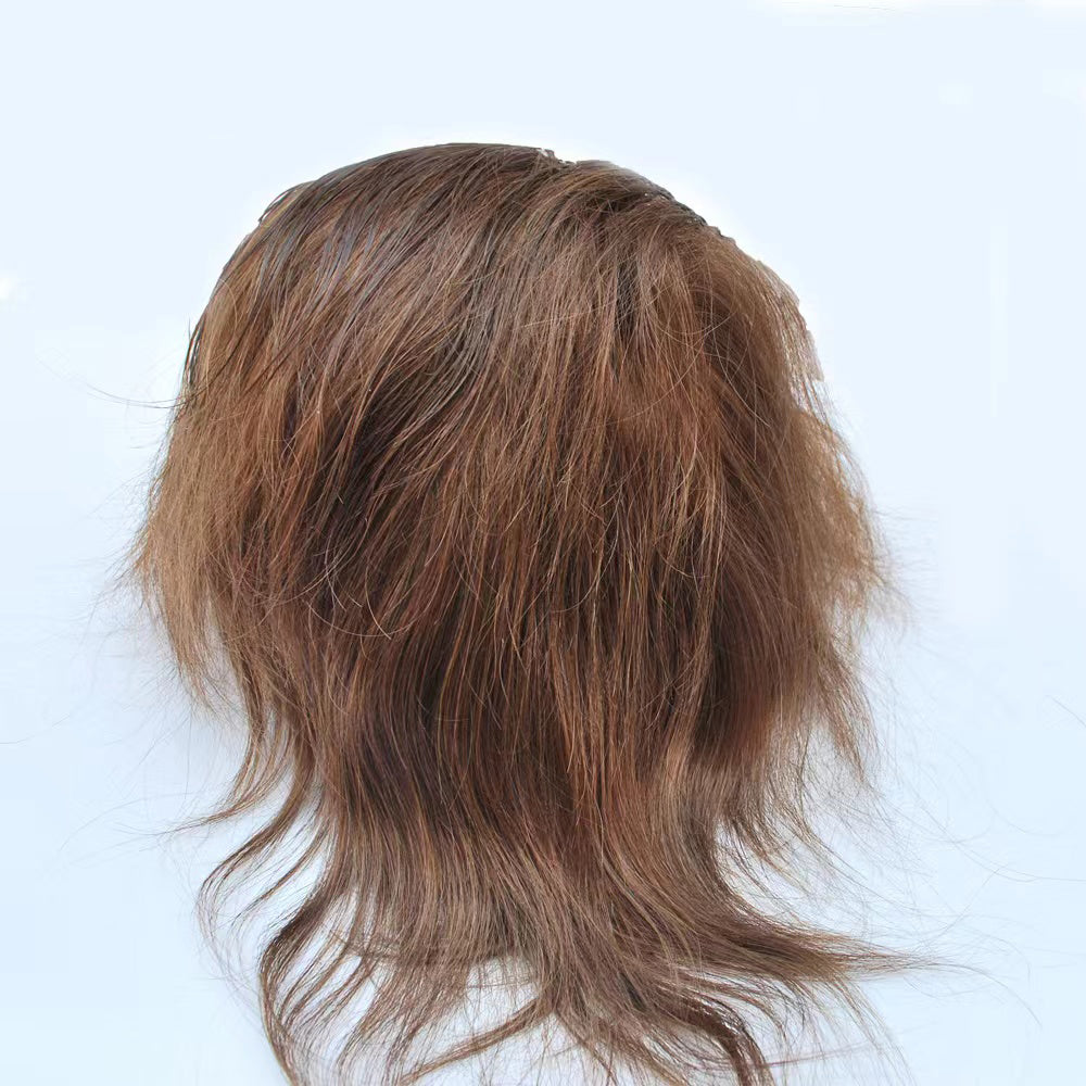 Customized toupee hair system all french lace for men suncolor hair