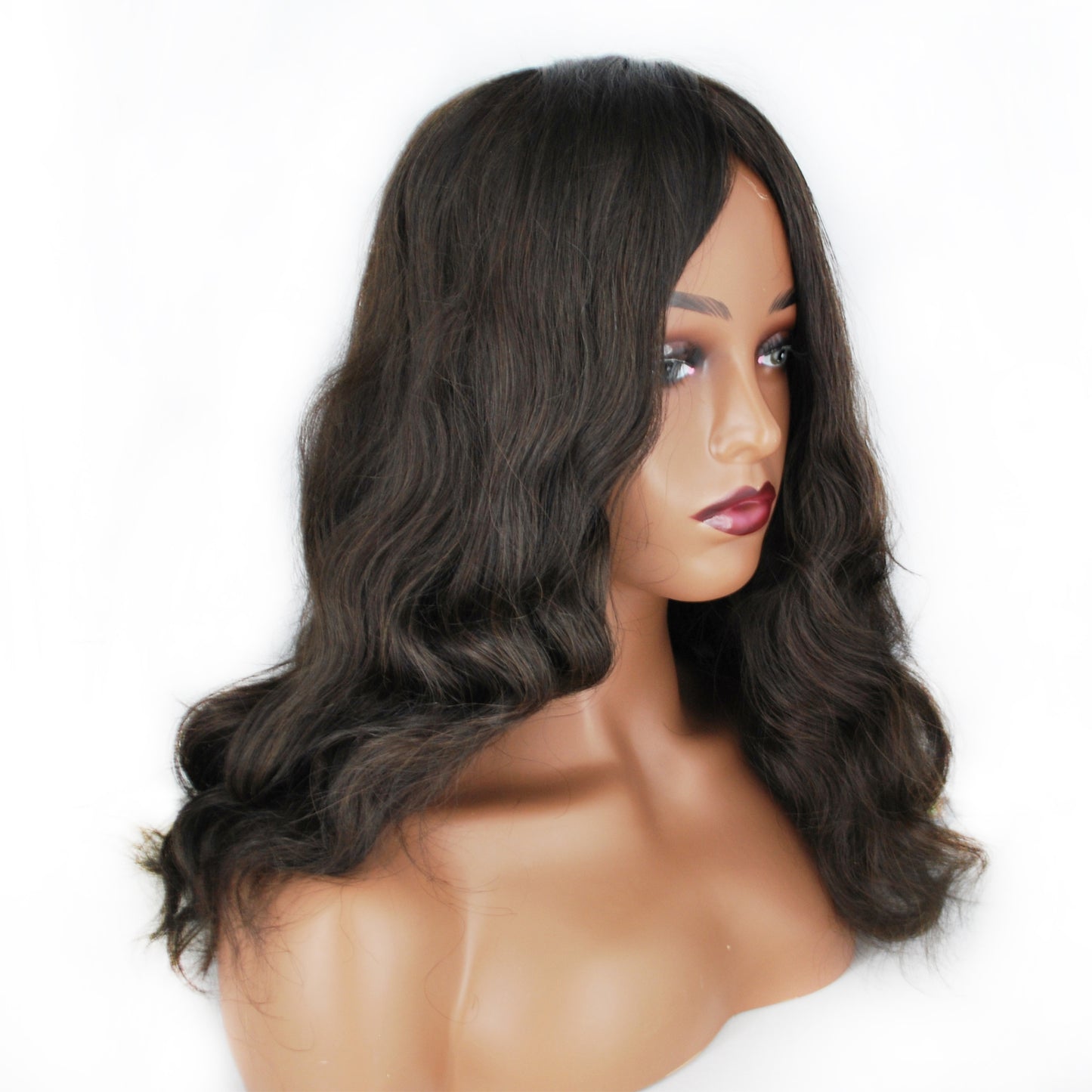 All french lace topper wig for women customized topper brown human hair