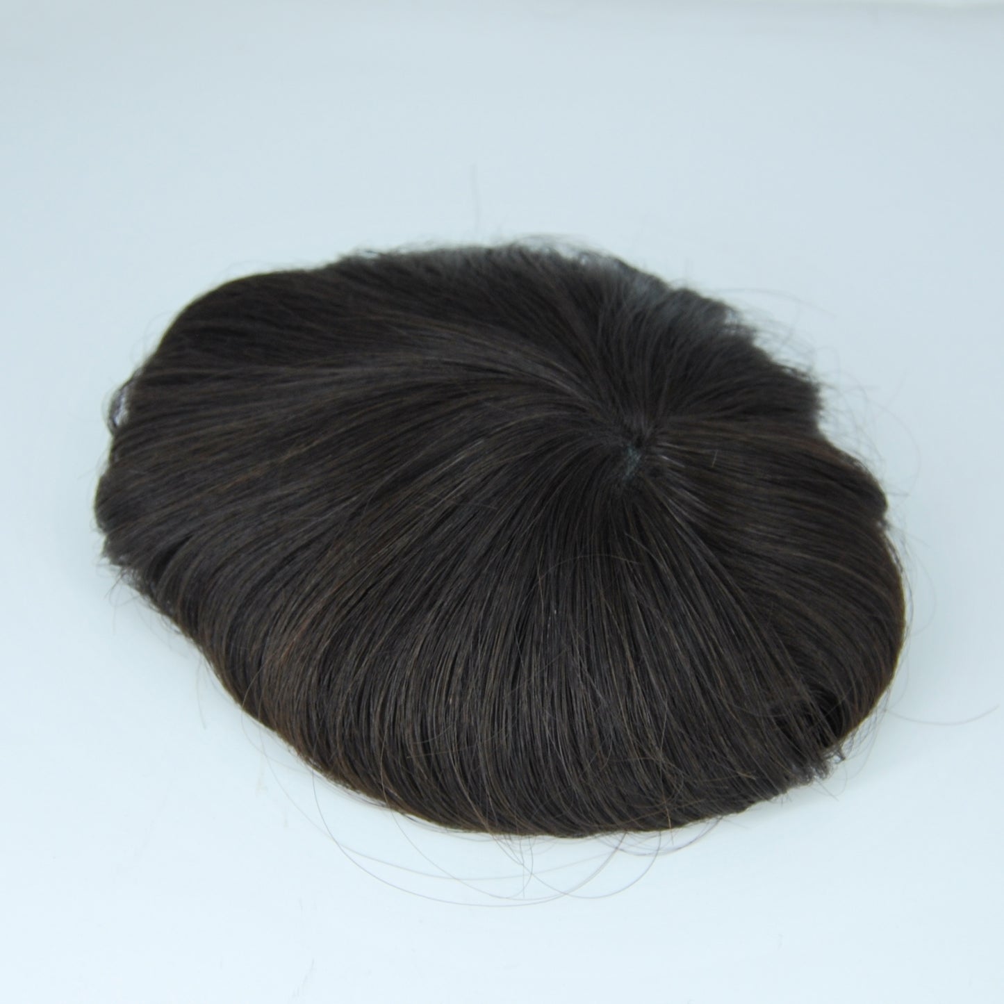Clearance natural black 10 inch human hair system 7x6” durable mono with PU around toupee for men