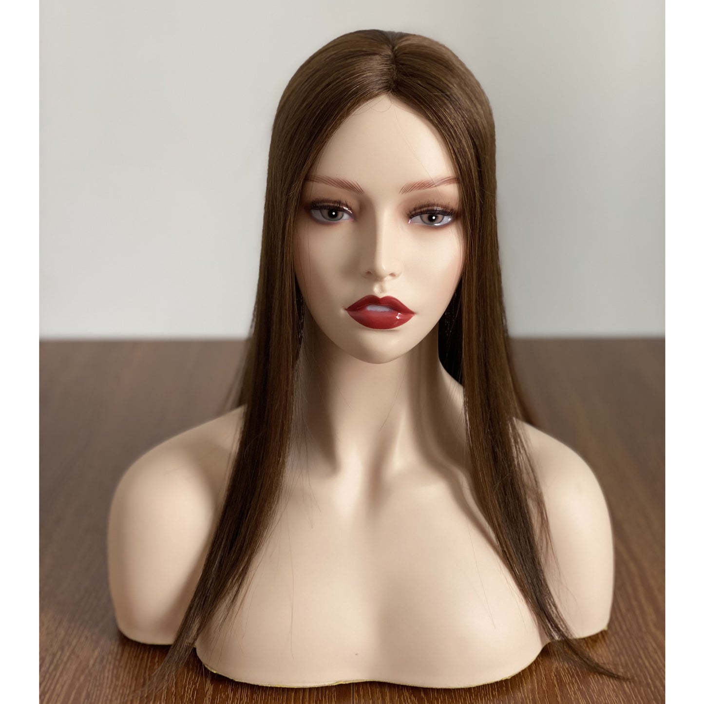 silk base topper with weft back colorful women topper wig human hair straight wig