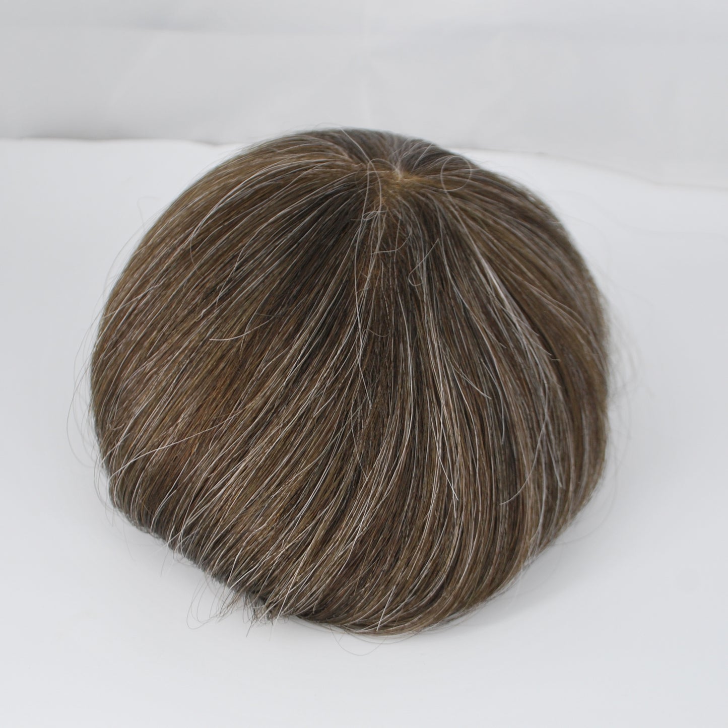 Clearance grey mixed men's toupee #2 25% full french lace 11x9 hair system replacement