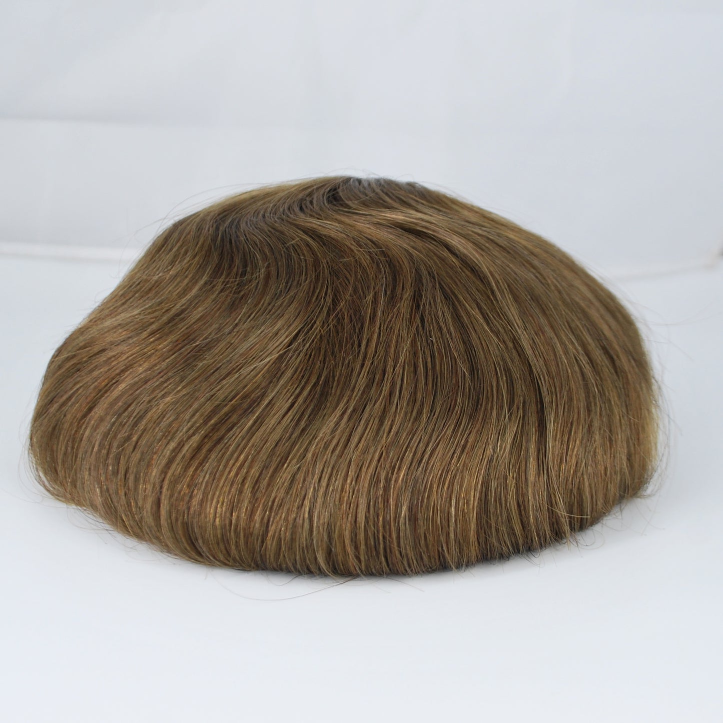 Clearance men toupee wig #5 light brown french lace with PU back and sides hair system