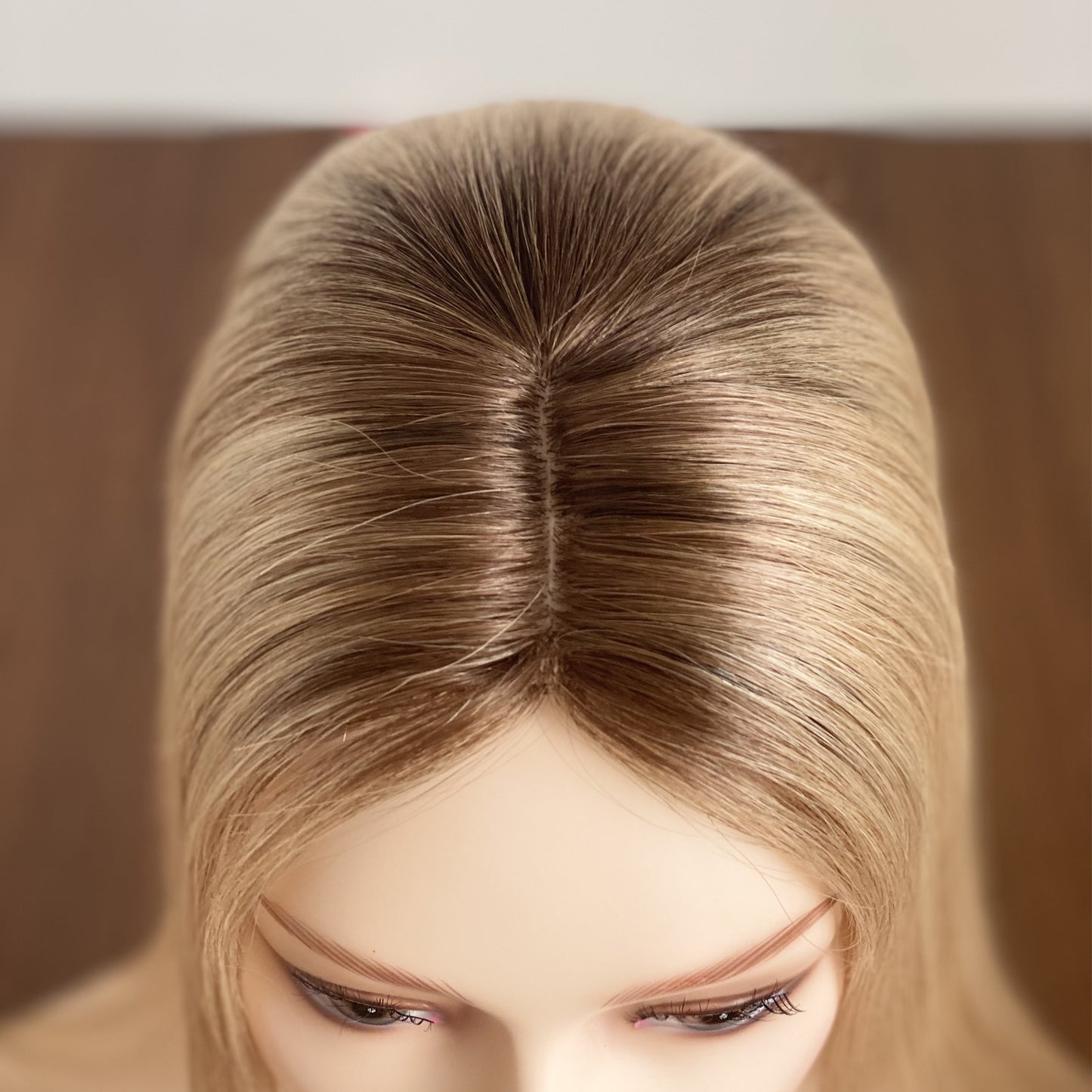 silk base topper with weft back colorful women topper wig human hair straight wig