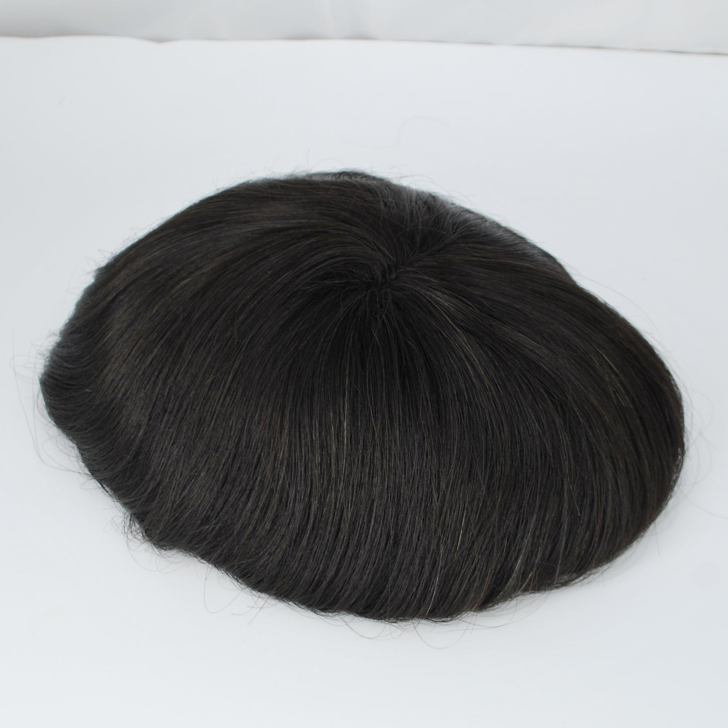 Clearance toupee #1b natural black French lace hair system 10x7.5" men hairpiece full lace