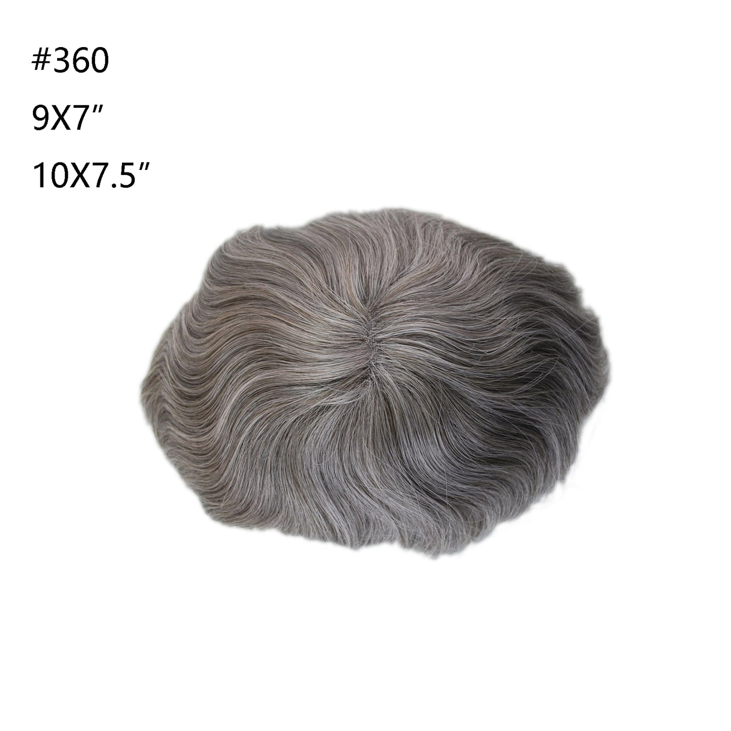 #3 Ash brown color men hair system mixed grey hair toupee wig mixed 10%-80% grey hair pieces for men
