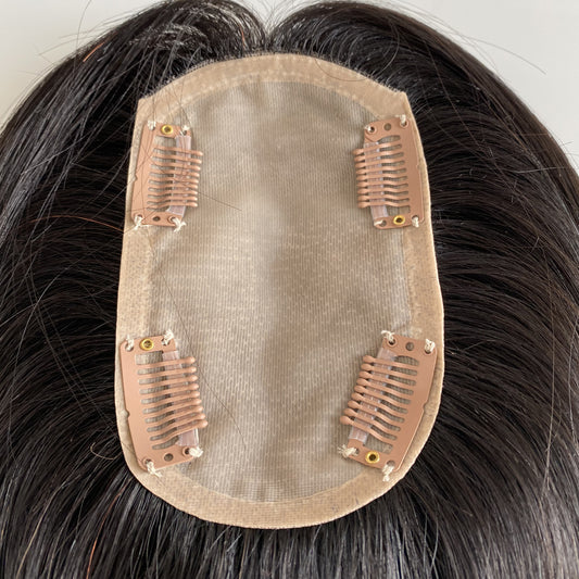 5x3 silk base topper colorful women topper wig human hair straight wig black brown blonde topper highlight color wig