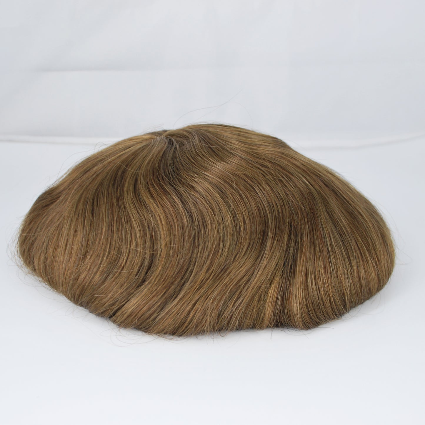 Clearance men toupee wig #5 light brown french lace with PU back and sides hair system
