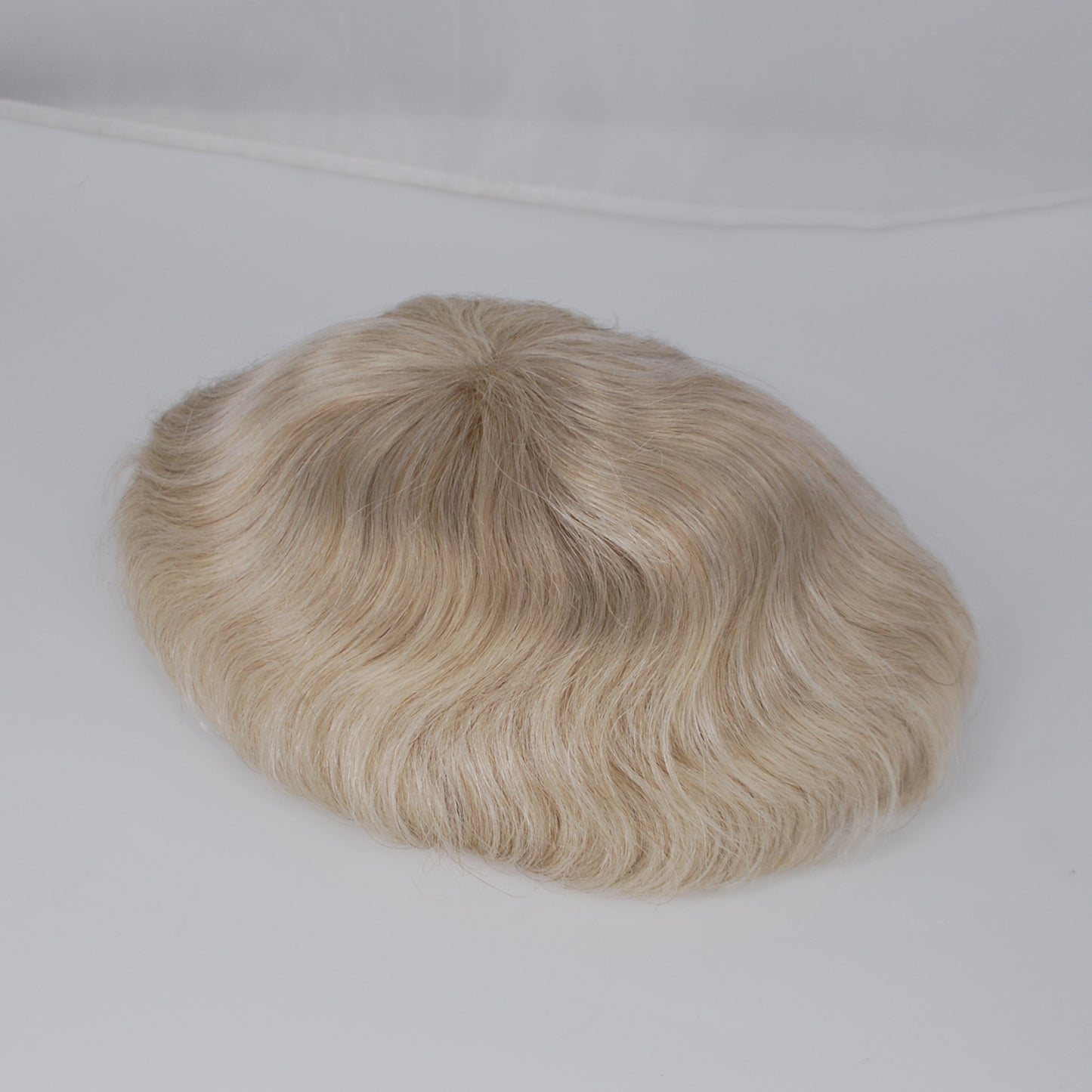 Clearance toupee #20 blonde hair mixed 80% grey human hair system for men all french lace