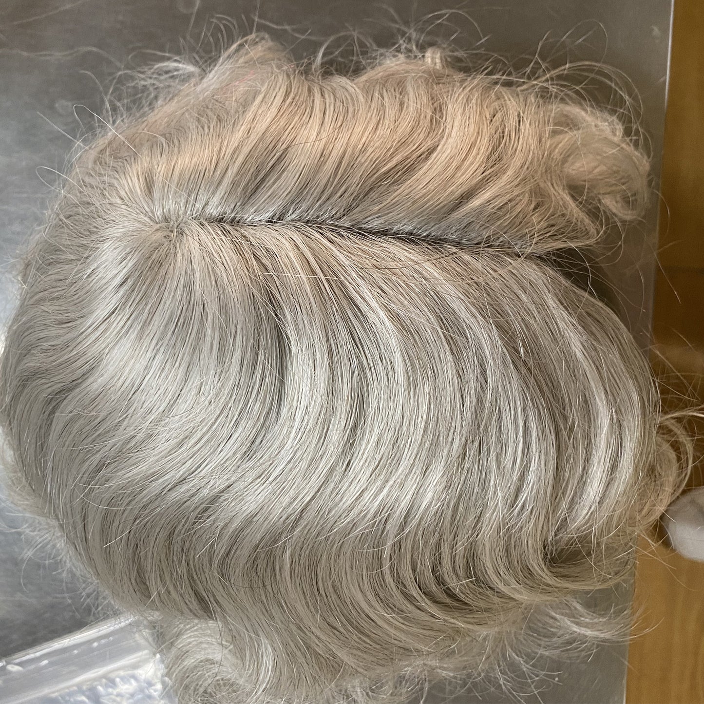 grey hair system for old man natural wave hair customized toupee for men