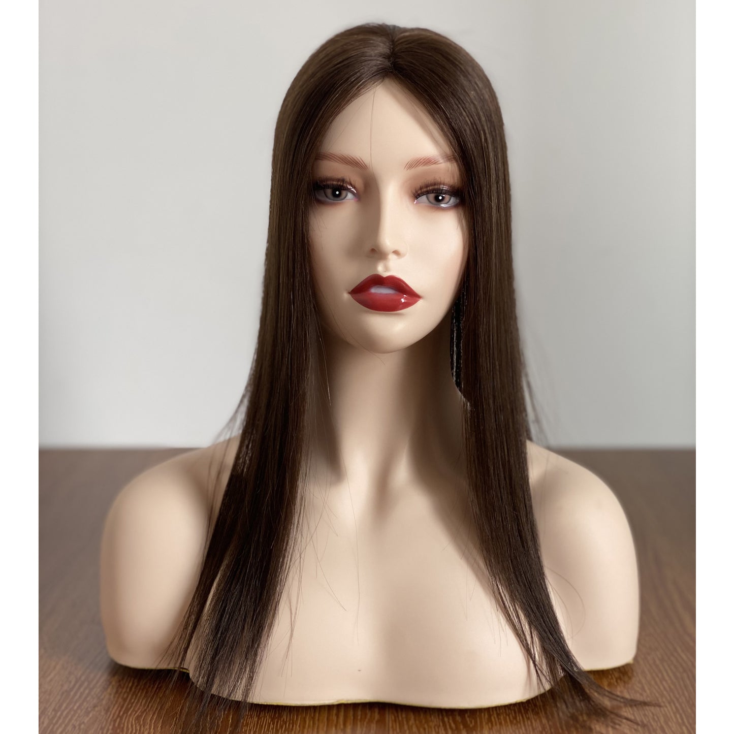 silk base topper with weft back colorful women topper wig human hair straight wig