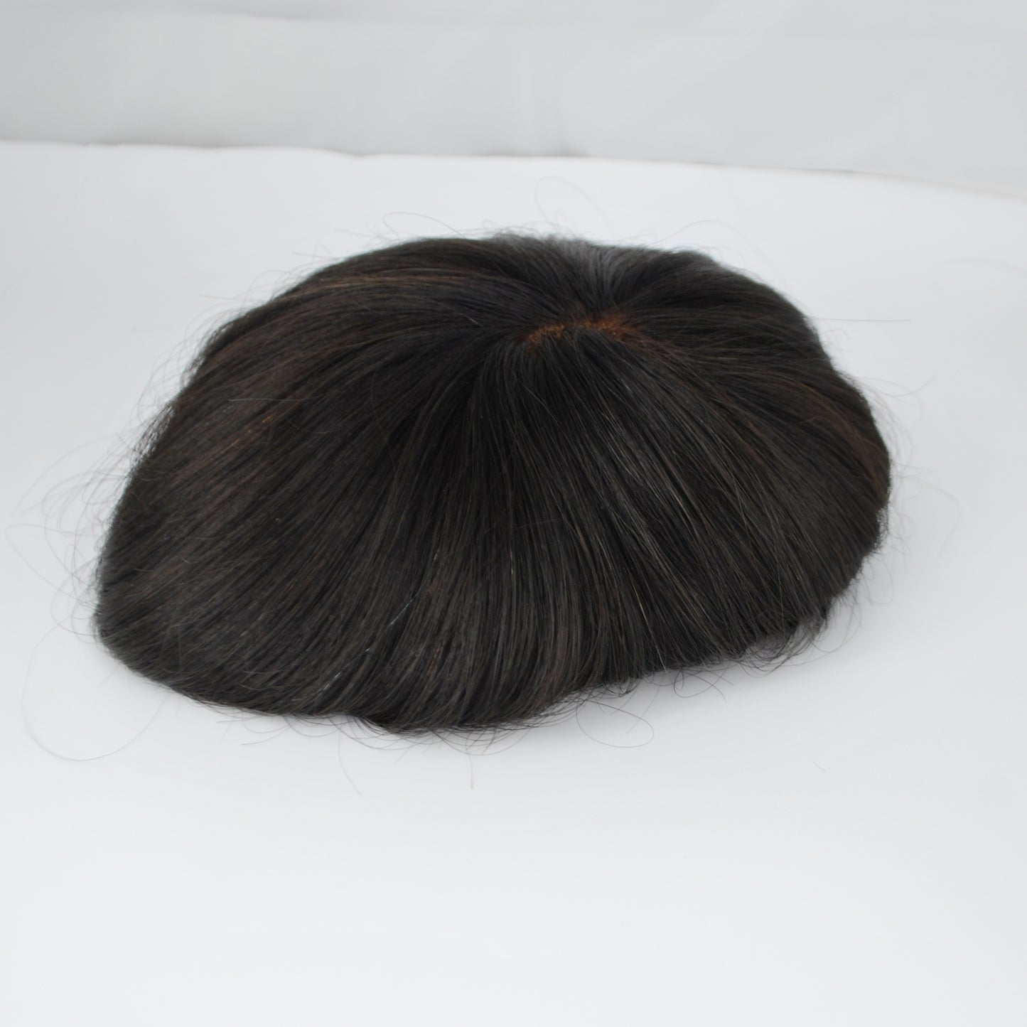clearance toupee 10 inches long hair system all french lace natural black hair system