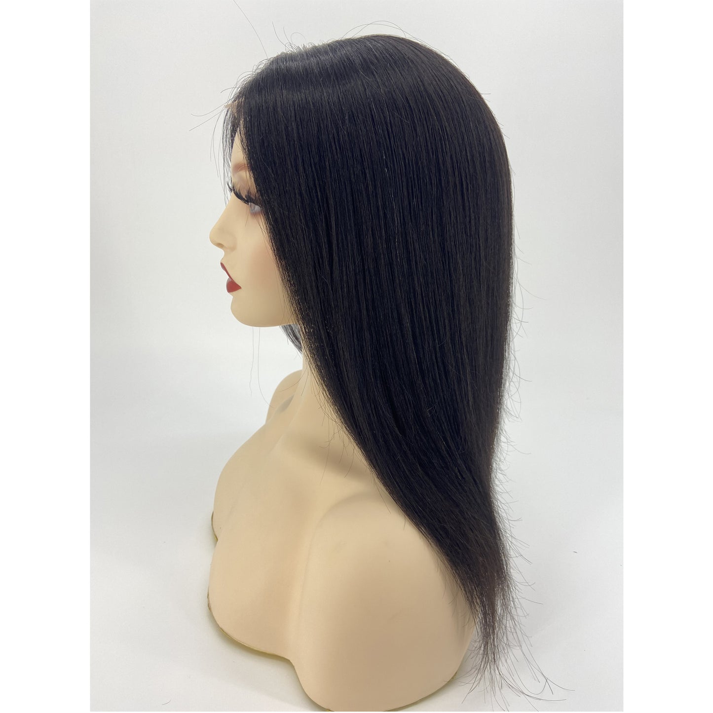 Lace front Silk base with weft back straight topper wig for women human hair virgin hair topper