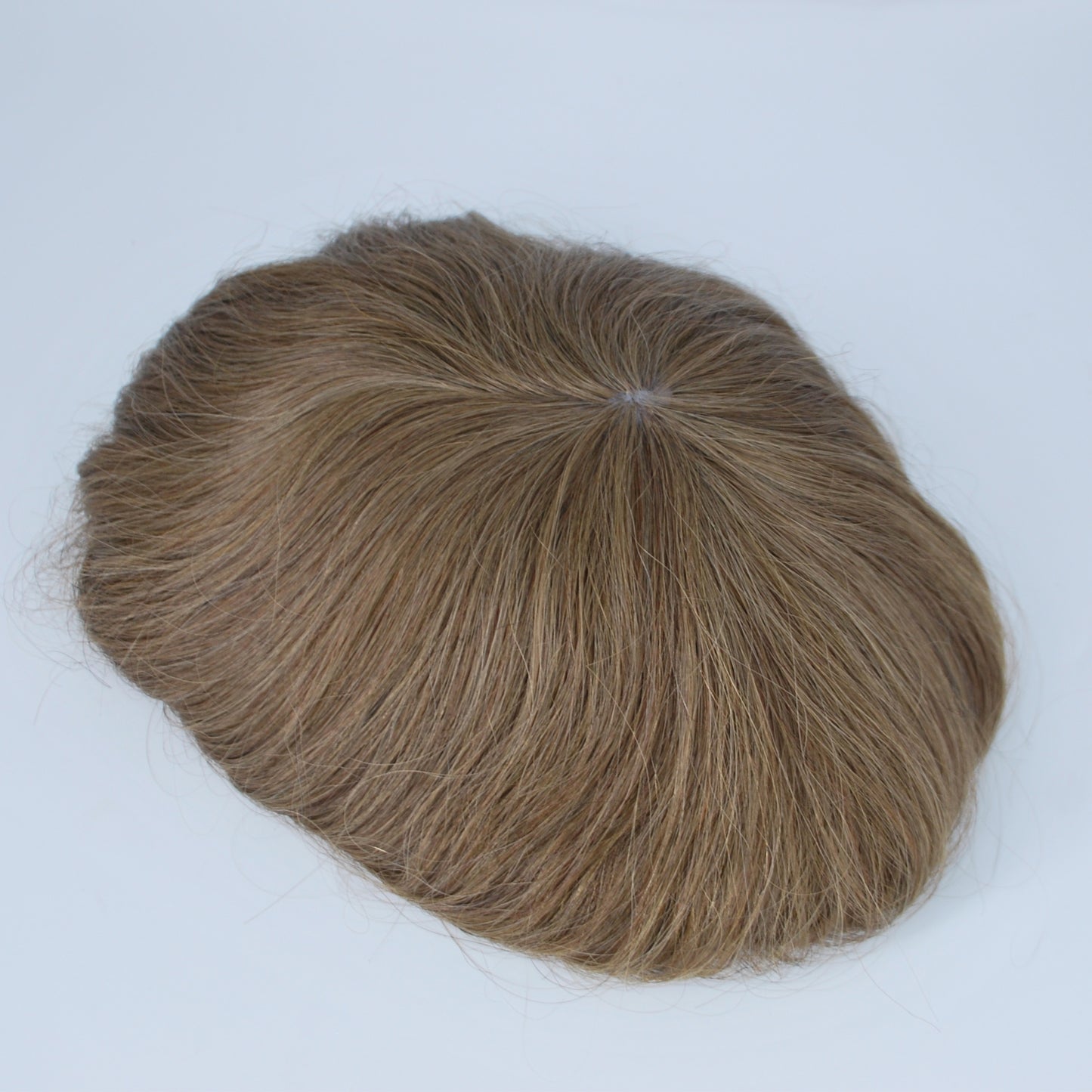 Clearance #6 light brown human hair system thin skin PU injection men toupee hair piece
