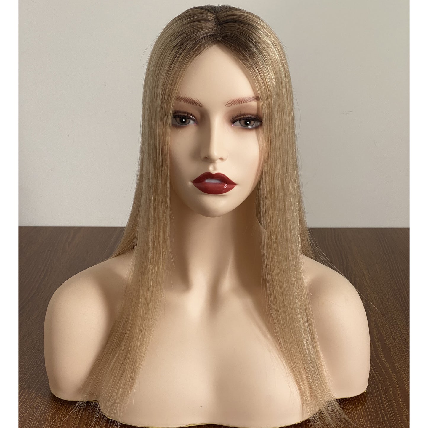 silk base topper with weft back colorful women topper wig human hair straight wig