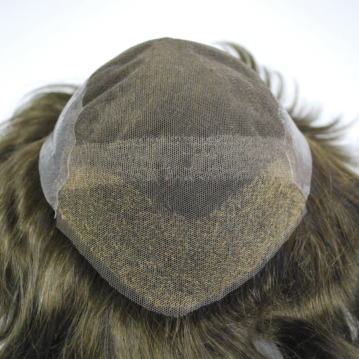 Ash Brown #310 Toupee With Grey Hair Hair System For Men Lace With PU Hair Replacement