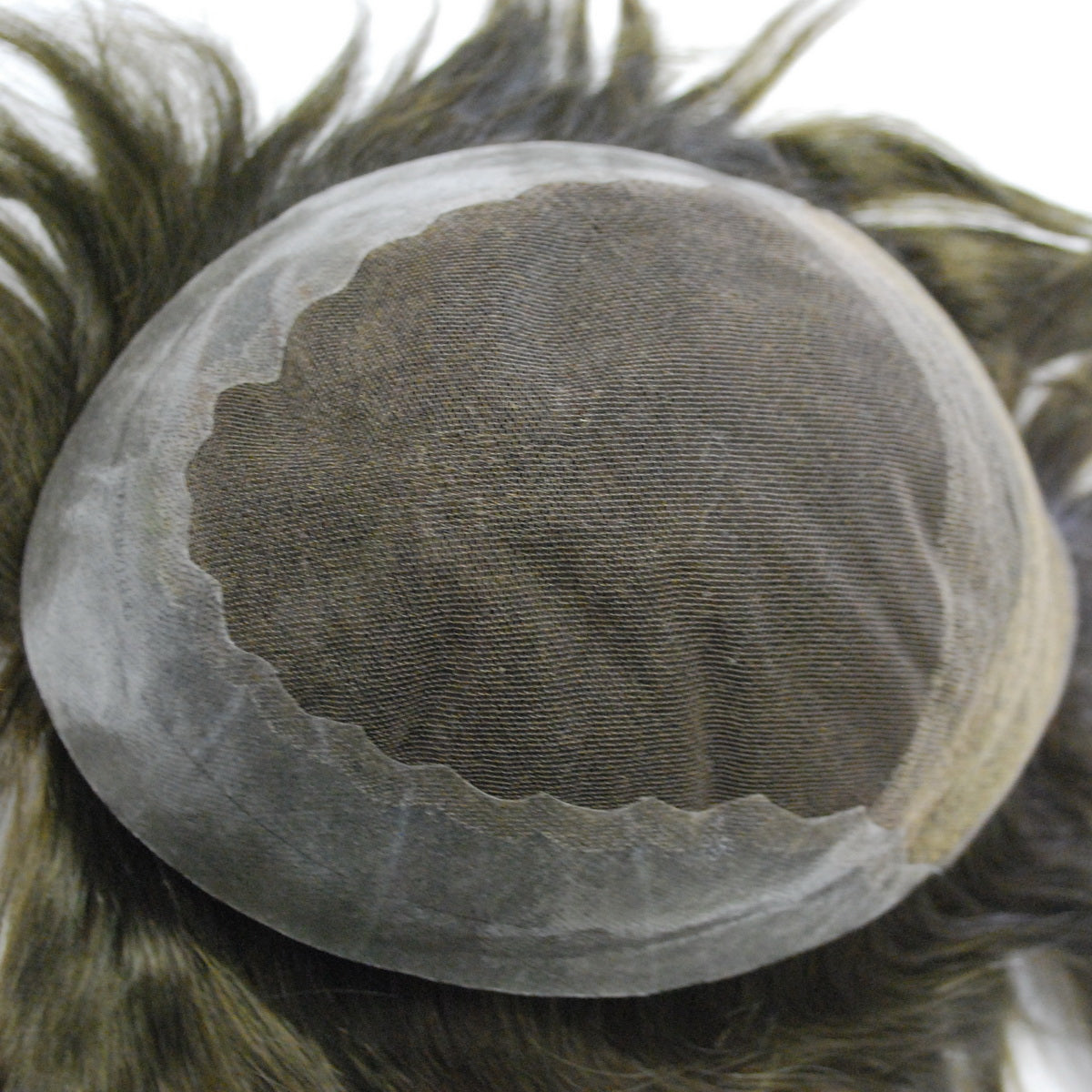 Ash Brown #310 Toupee With Grey Hair Hair System For Men Lace With PU Hair Replacement