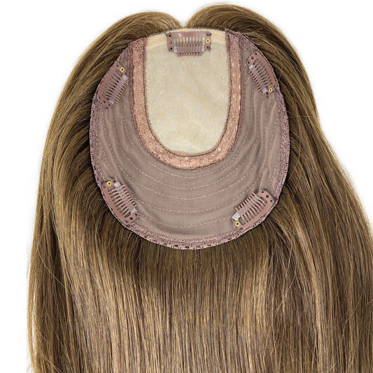 silk base topper with weft back colorful women topper wig human hair straight wig