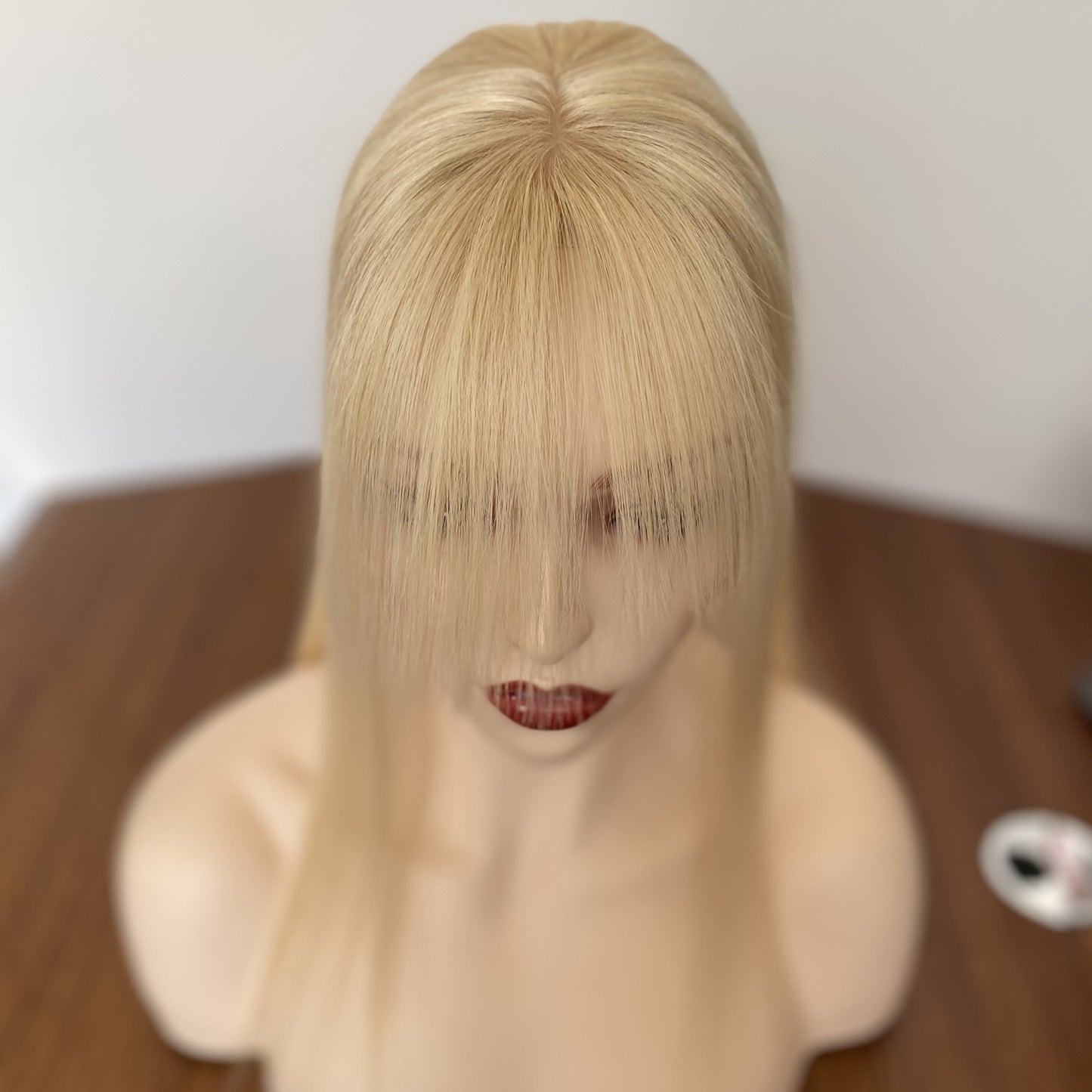 5x3 silk base topper colorful women topper wig human hair straight wig black brown blonde topper highlight color wig