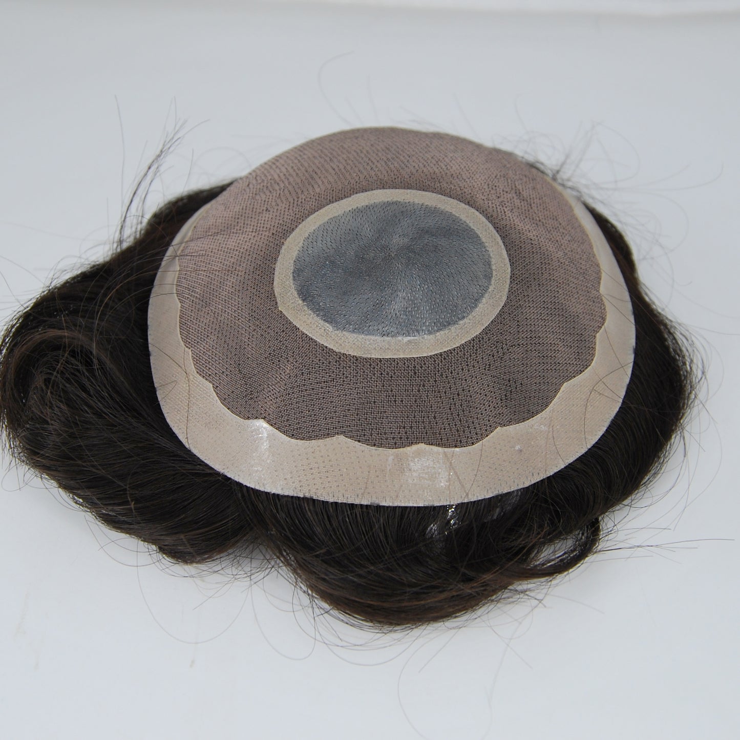 Clearance natural black 10 inch human hair system 7x6” durable mono with PU around toupee for men