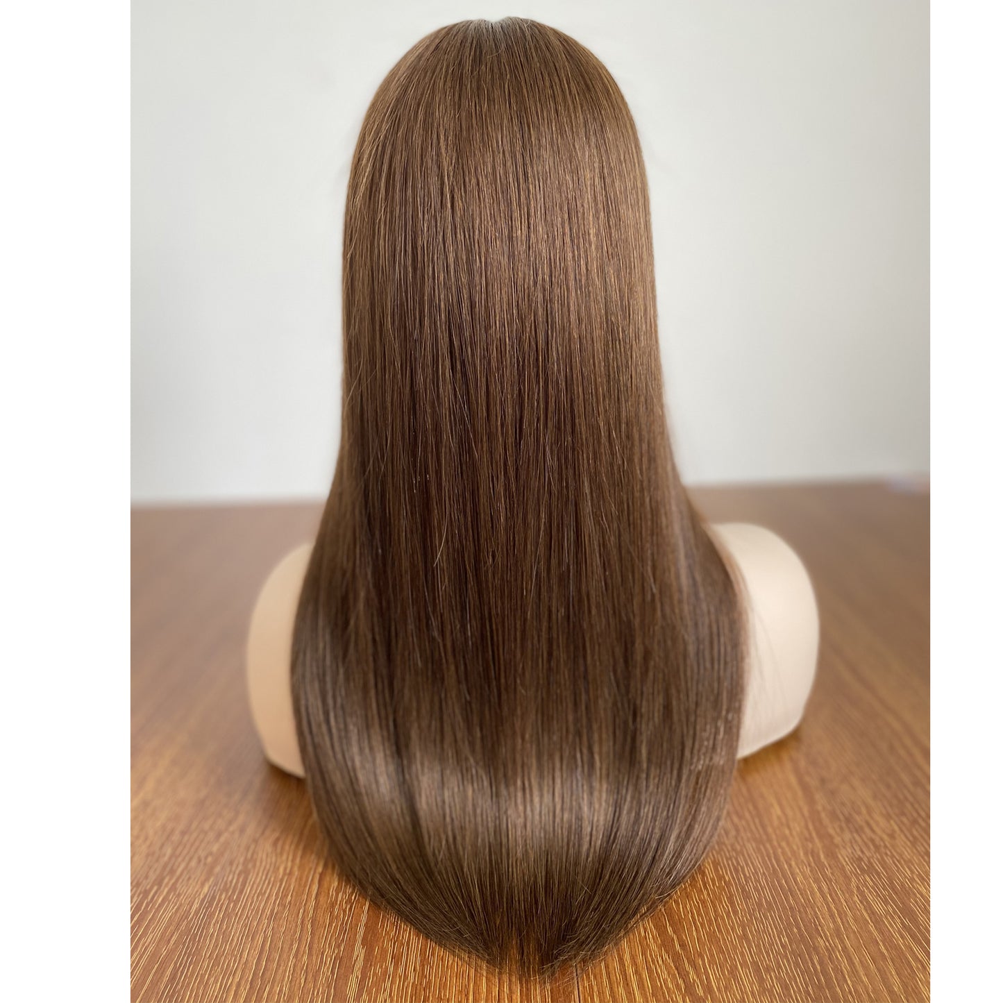 8x8" topper wig for women silky straight human hair topper silk base with weft