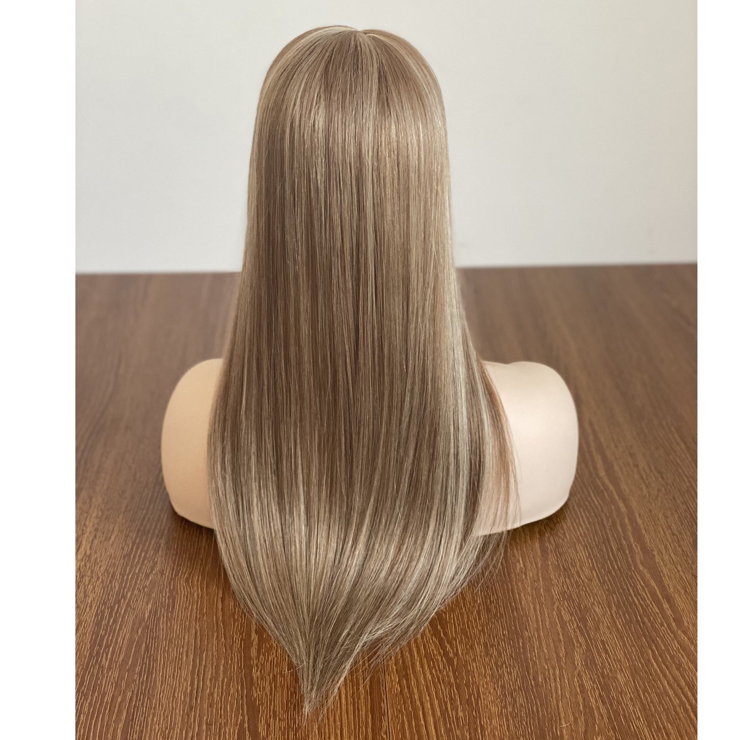 silk base topper with weft back colorful women topper wig human hair straight wig