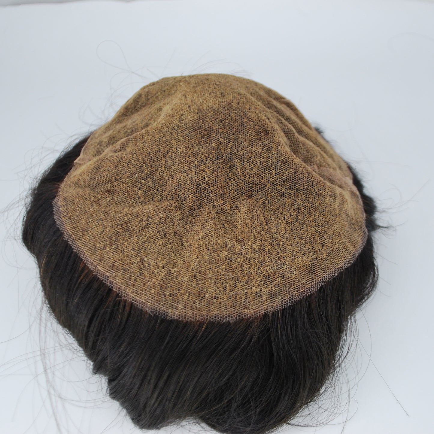 clearance toupee 10 inches long hair system all french lace natural black hair system