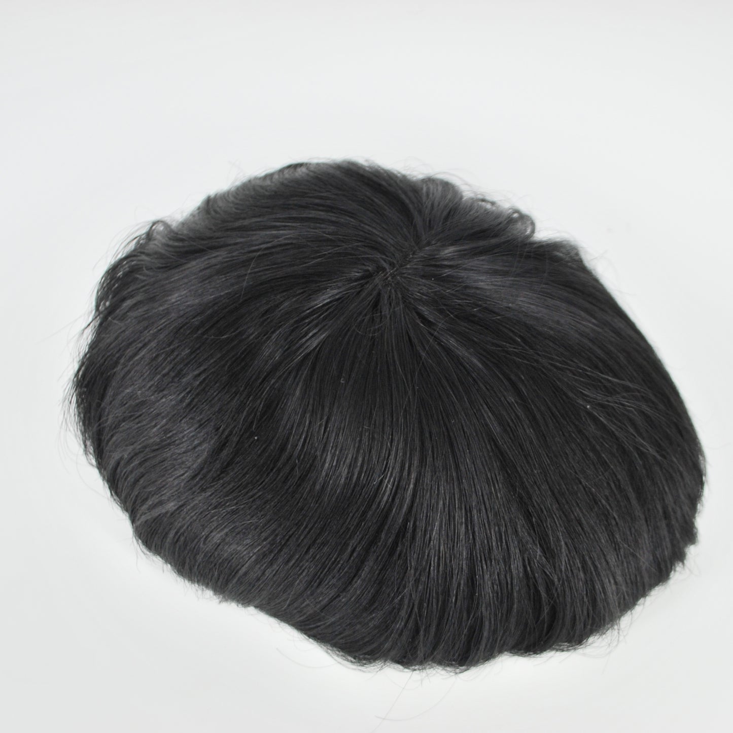 Clearance #1 juet black full lace men's toupee wig 9x7 inch human hair system hair replacement all French lace