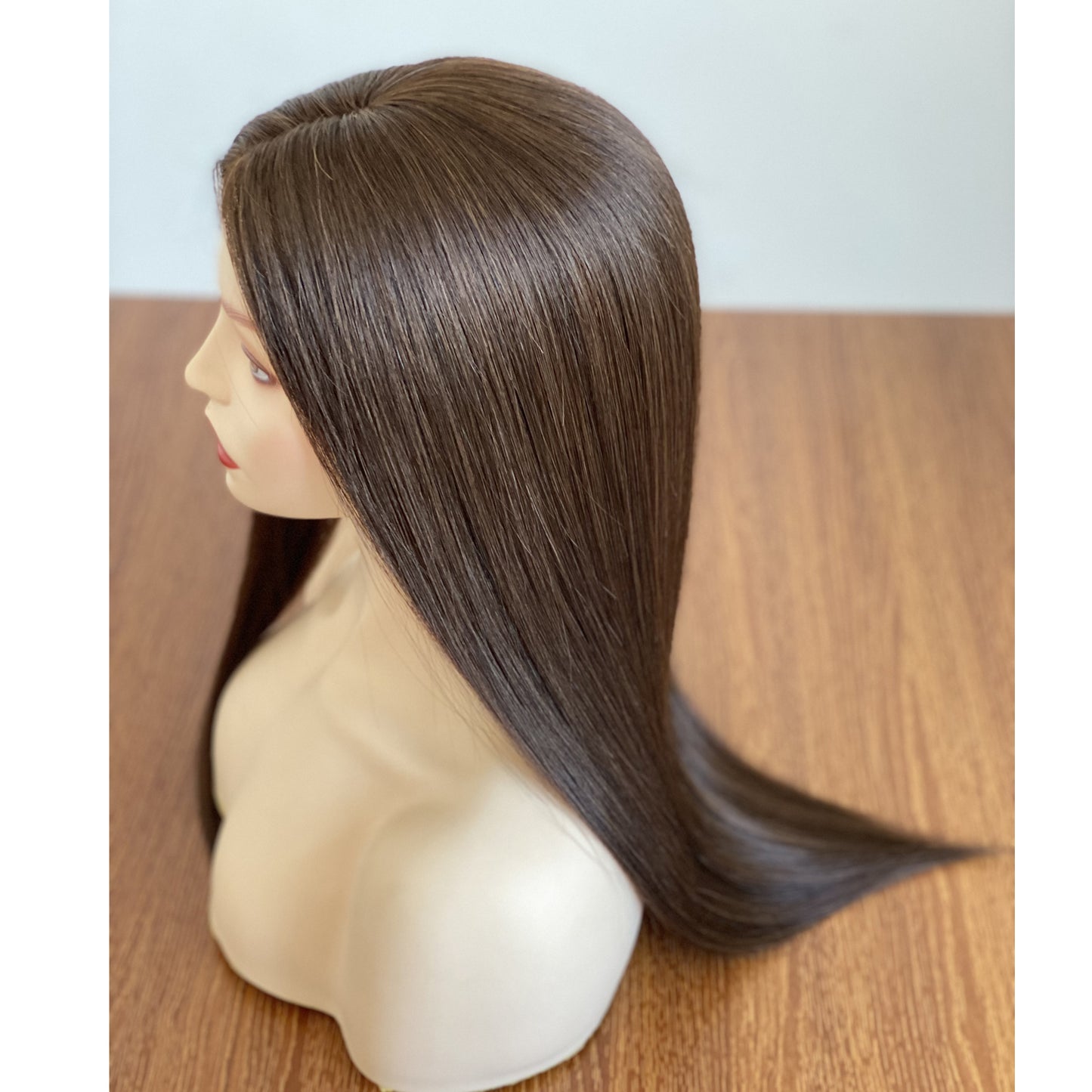 silk base topper with weft back colorful women topper wig human hair straight wig