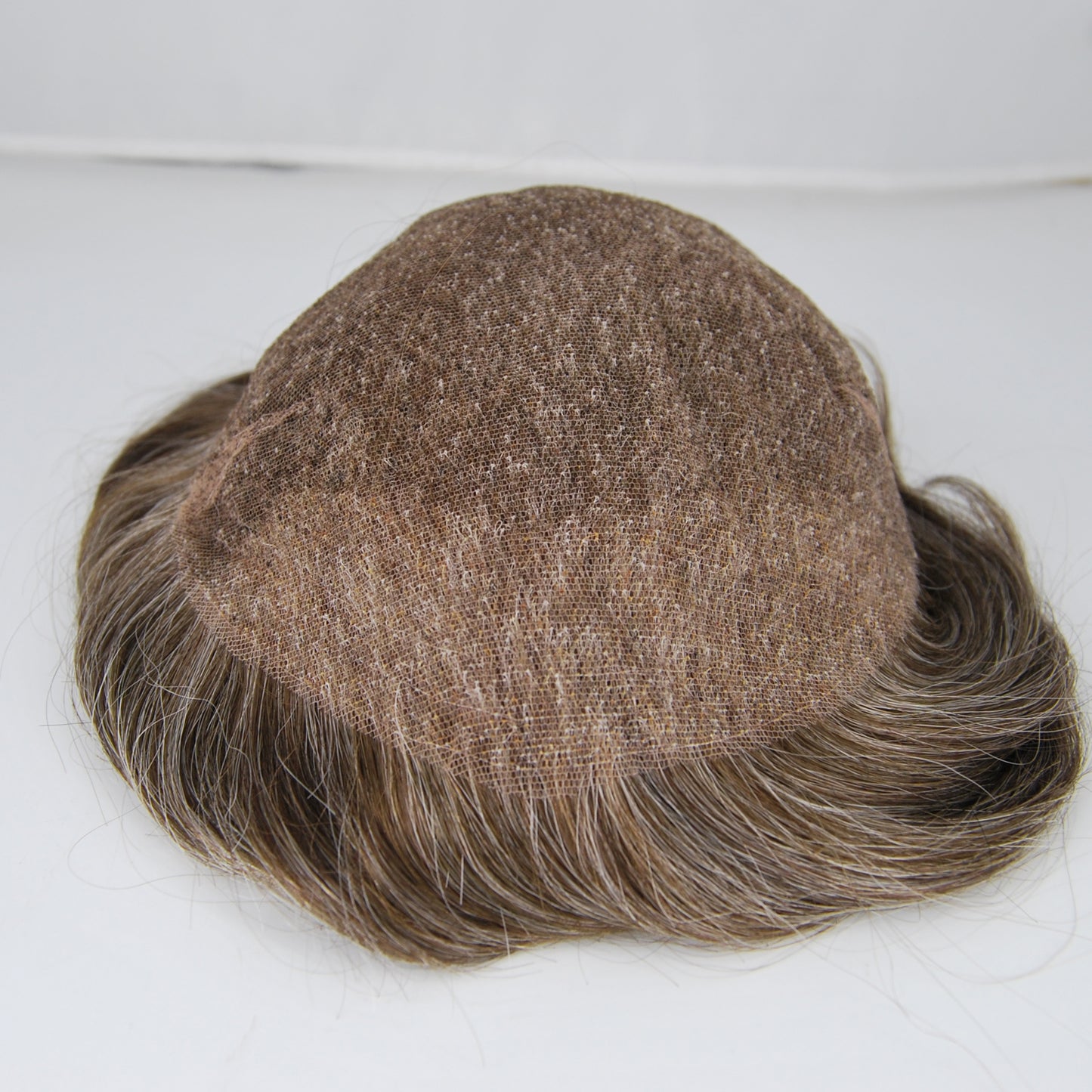 Clearance #4 30% mixed grey hair system for men all French lace 9x7" hair system for men