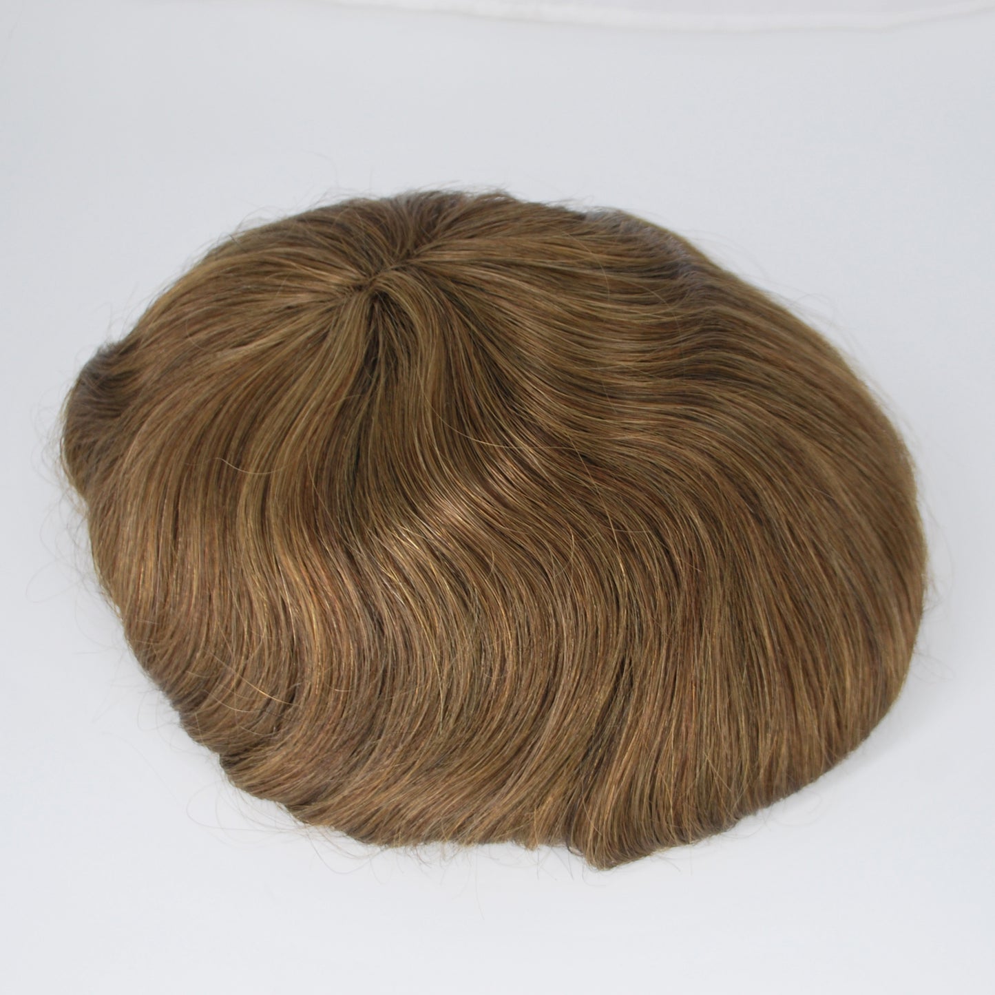 Clearance men toupee wig #5 light brown french lace with PU back and sides hair system