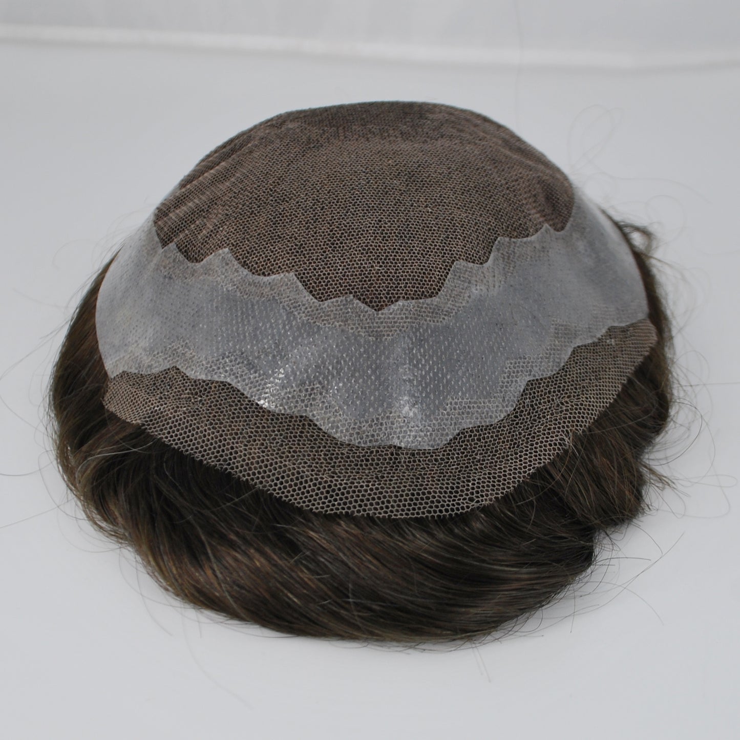 Clearance #2 Men Toupee French Lace With PU Around 8x6 Lace Front Hair Pieces For Men Wig