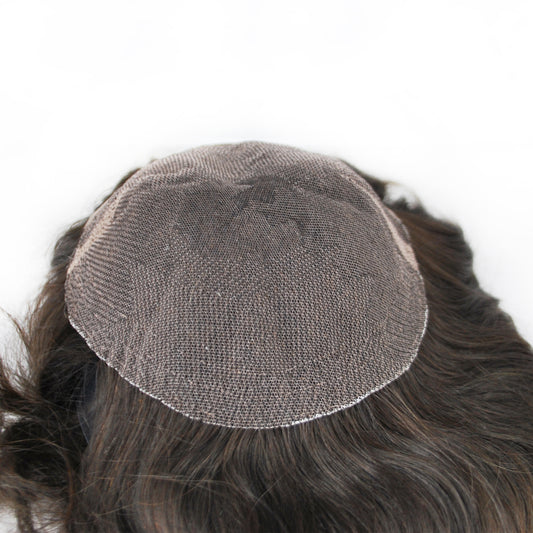 All french lace topper wig for women customized topper brown human hair