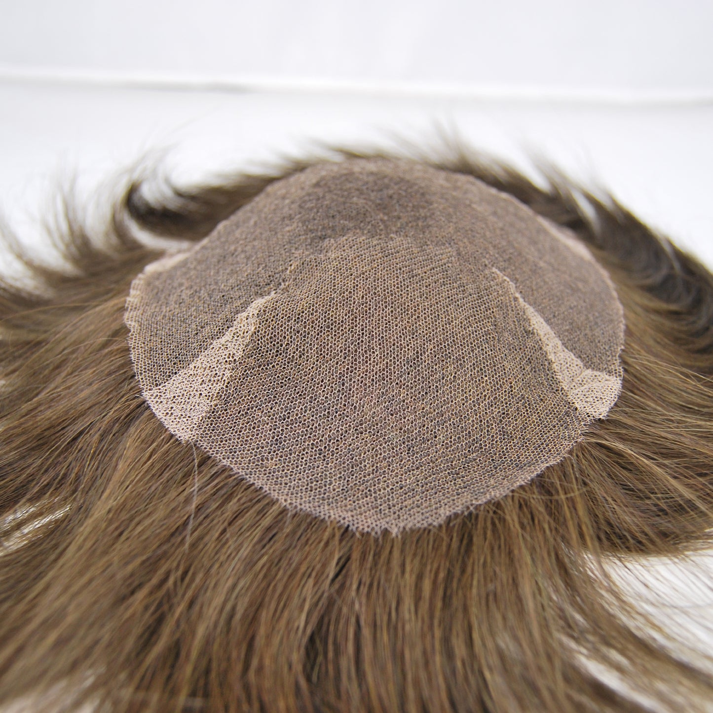 Clearance men piece wig #3 ash brown all french lace hair system for men hair mesh hair system