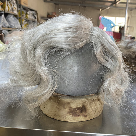 grey hair system for old man natural wave hair customized toupee for men