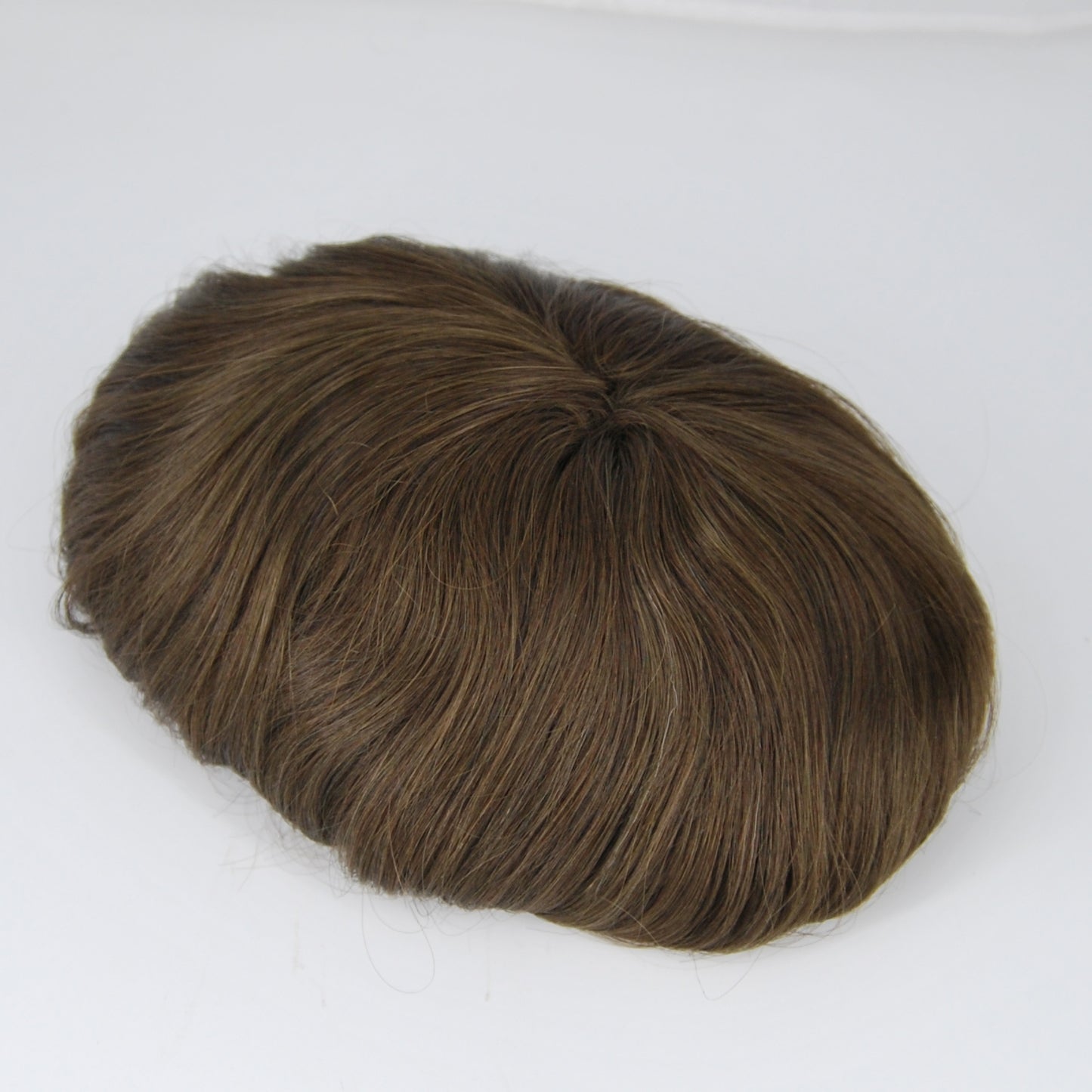 Clearance men piece wig #3 ash brown all french lace hair system for men hair mesh hair system
