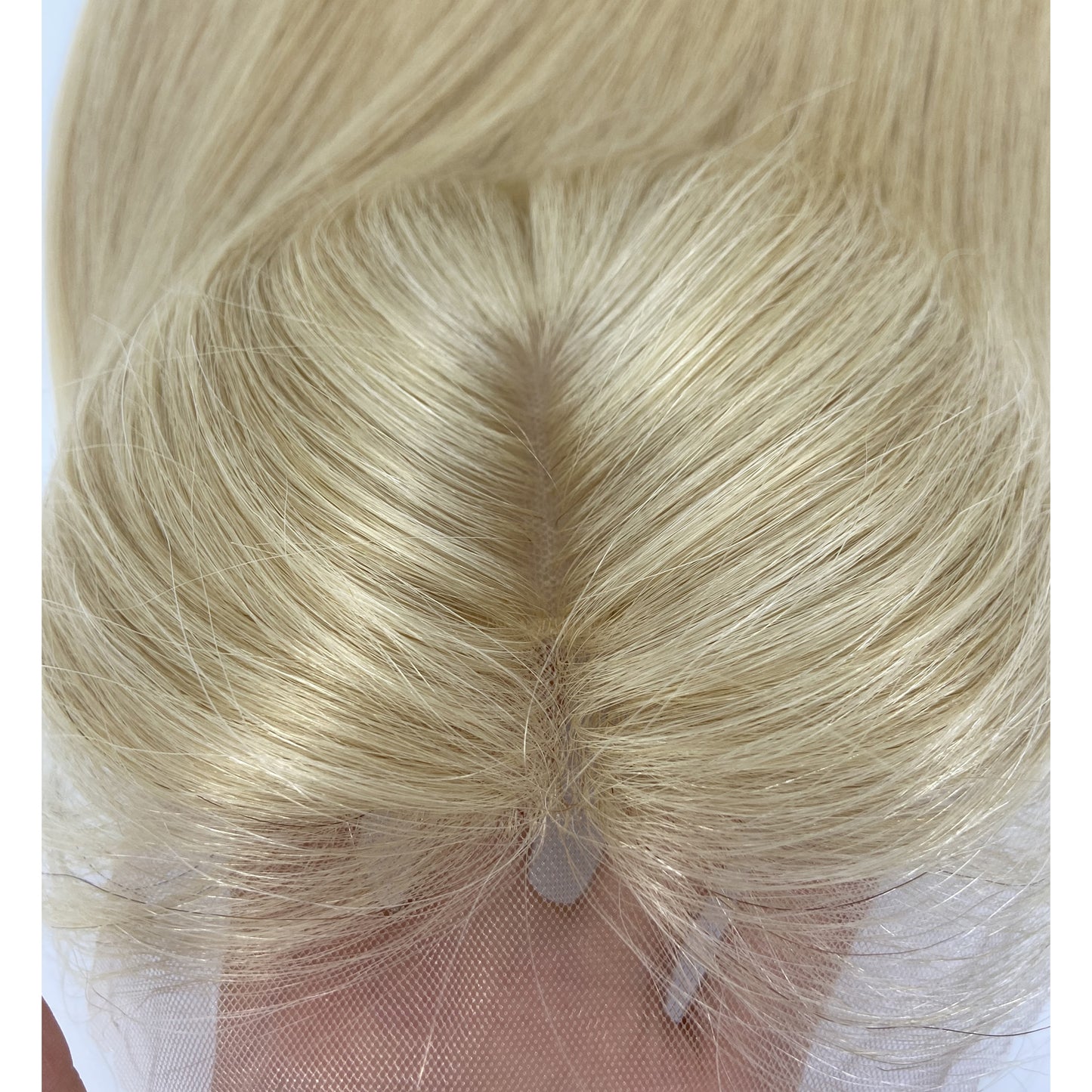 Lace front Silk base with weft back straight topper wig for women human hair virgin hair topper