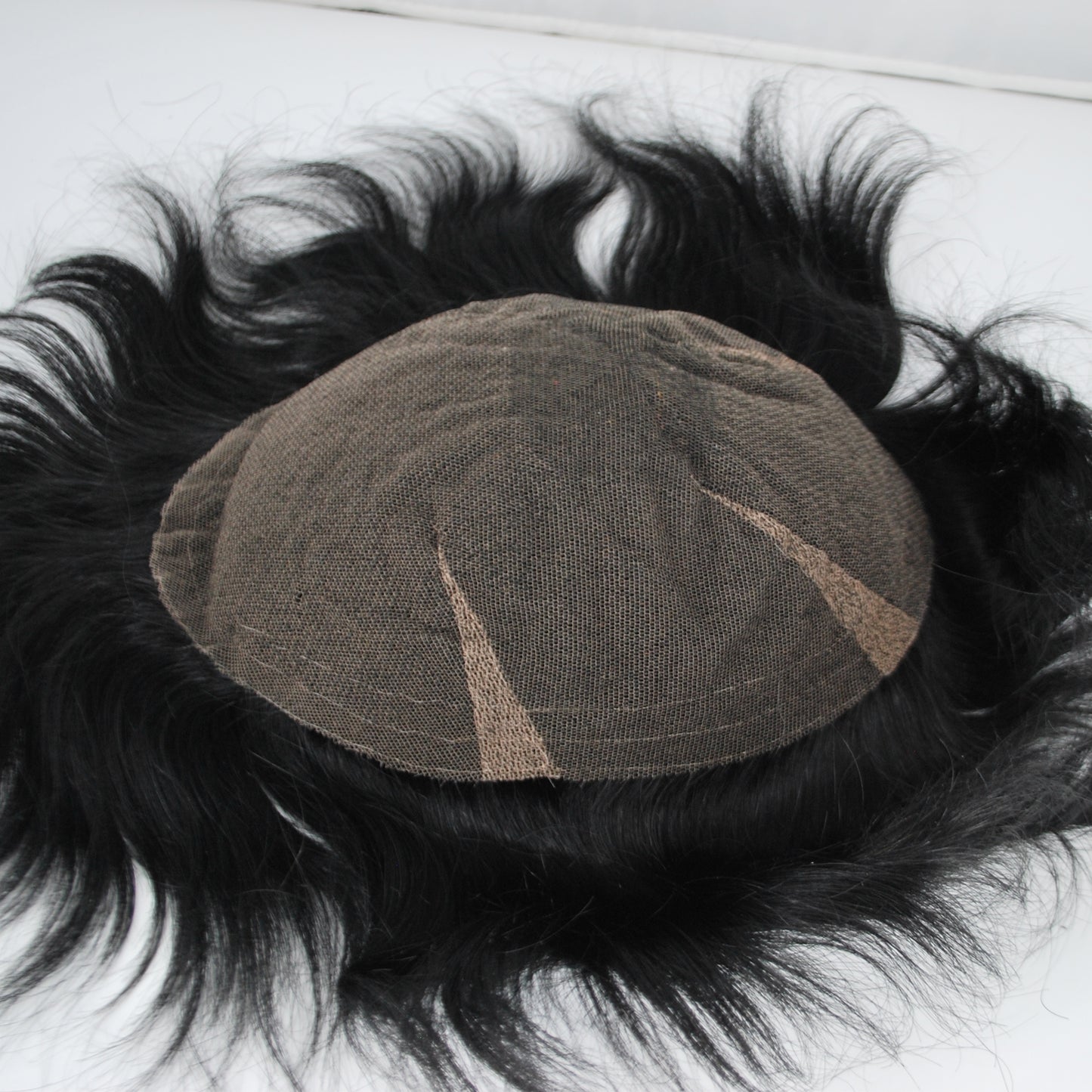 Clearance #1 juet black full lace men's toupee wig 9x7 inch human hair system hair replacement all French lace